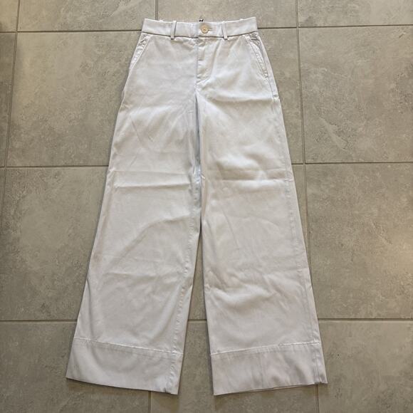 SPANX Stretch Twill Wide Leg Pant In Bone White Women’s Size Small Pet 31” In - Picture 1 of 11